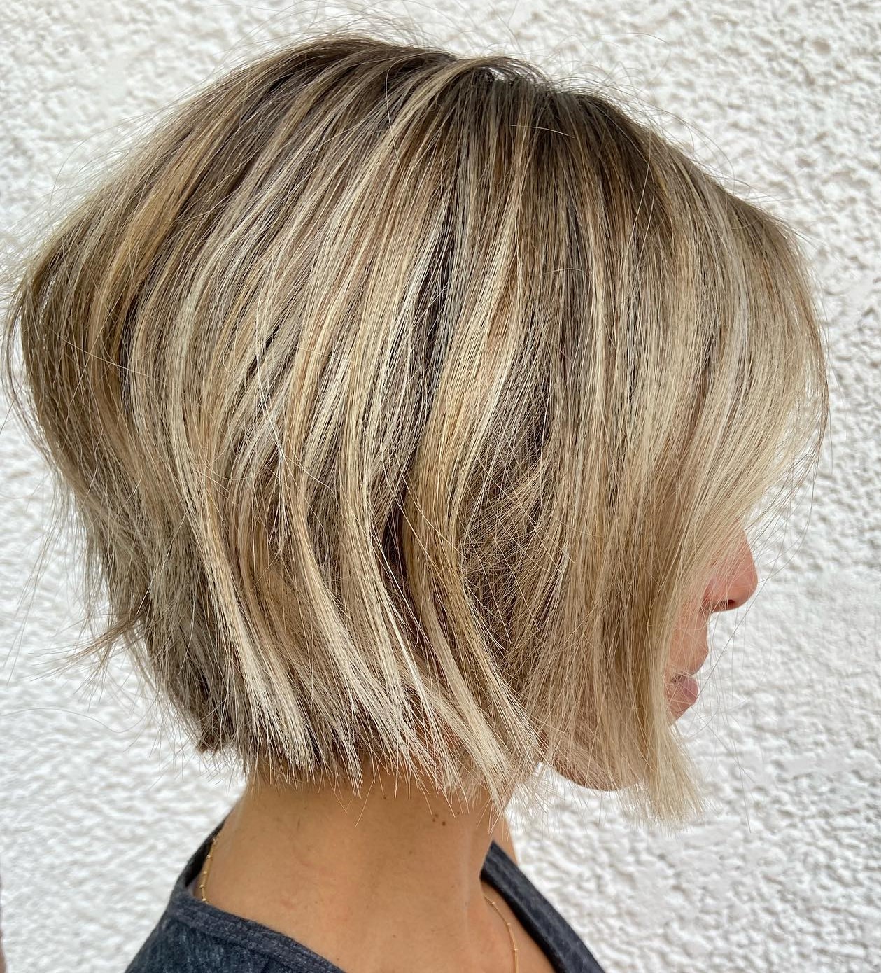 Wispy Stacked Chin-Length Bob
