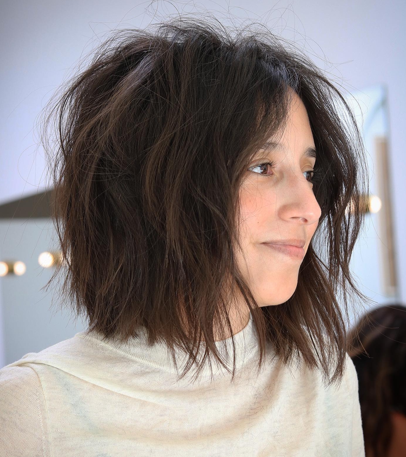 Fluffy Lob with Razor Cut Ends