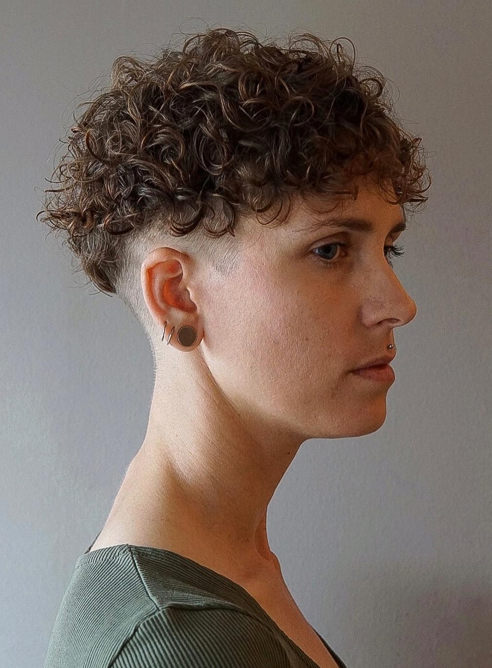 Curly Shaved Bowl Cut
