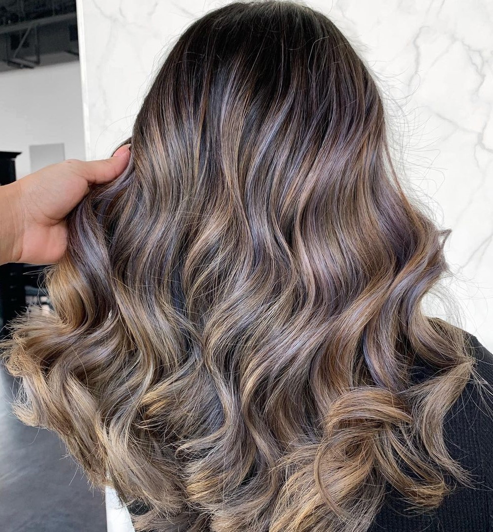 Metallic Brown Hair with Gray Highlights