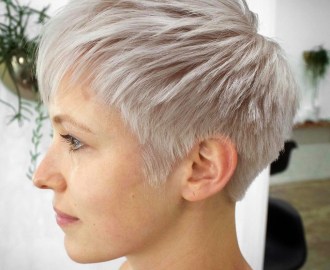 Icy Blonde Short Choppy Pixie