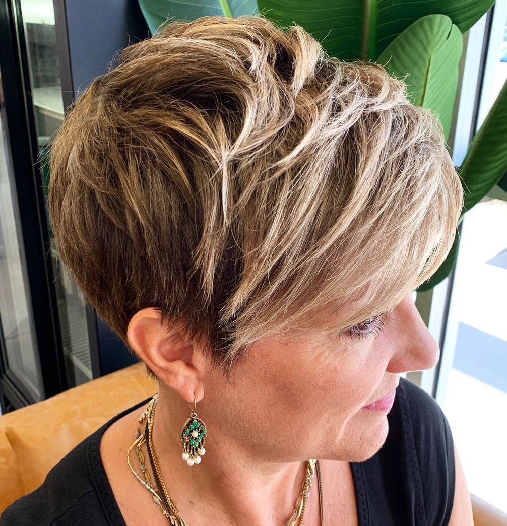 Easy Pixie Haircut for Older Women