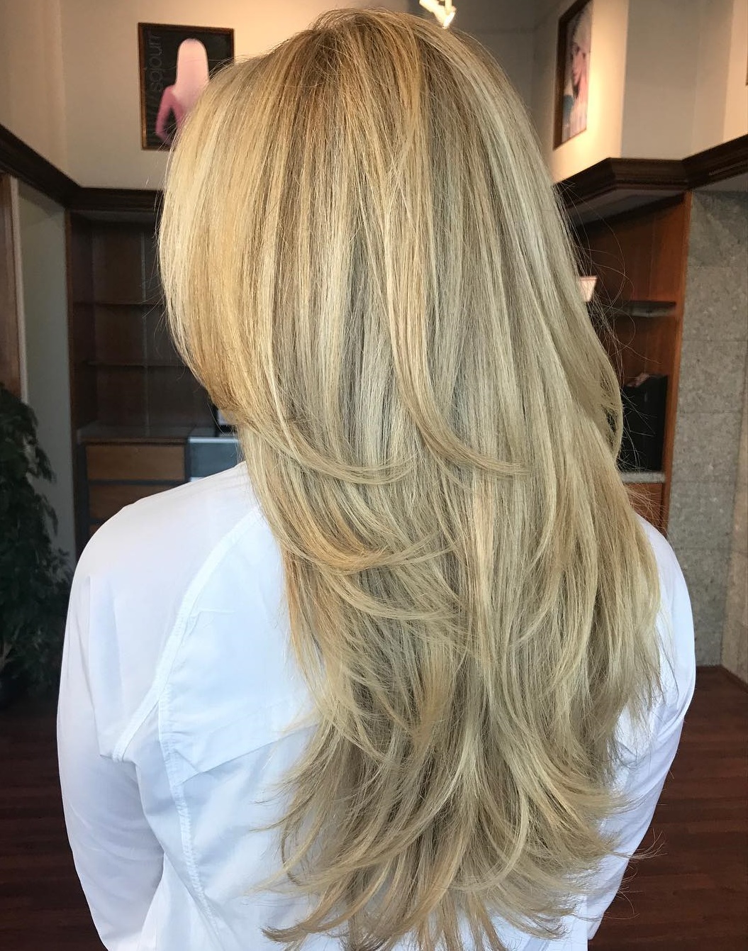 Long Layered Blonde Hairstyle