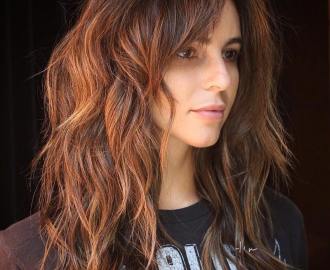 Long Brown Shag with Auburn Highlights