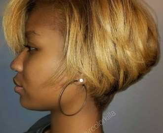 Stacked Piece-y Blonde Bob