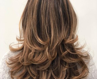 Long layered Hairstyle with Flipped Ends