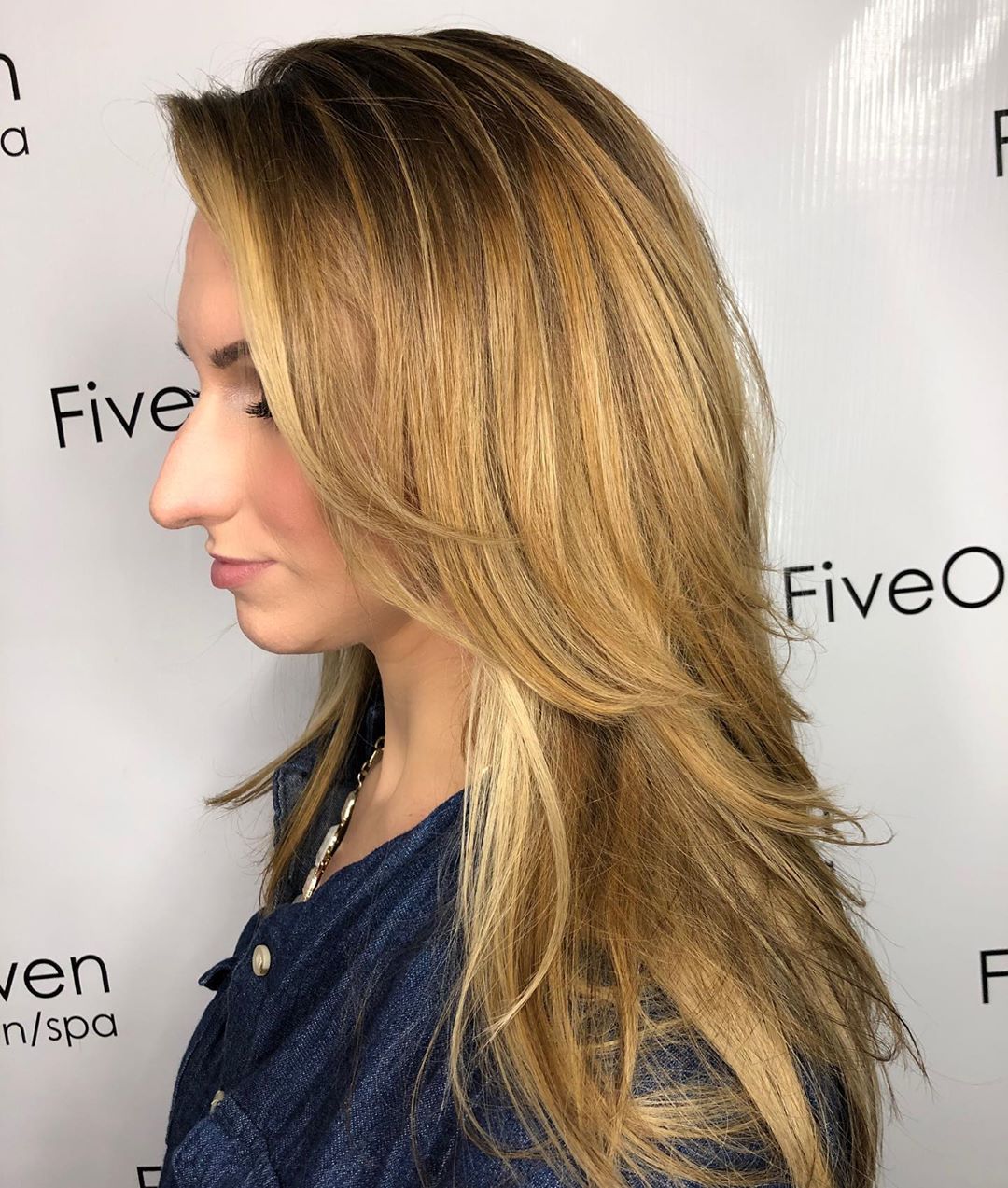 Past-Shoulders Straight Hairstyle with Layers