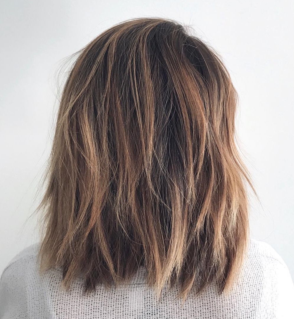 Straight Shaggy Textured Bob