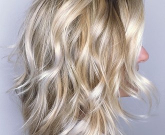 Blonde Wavy Shag with Platinum Highlights