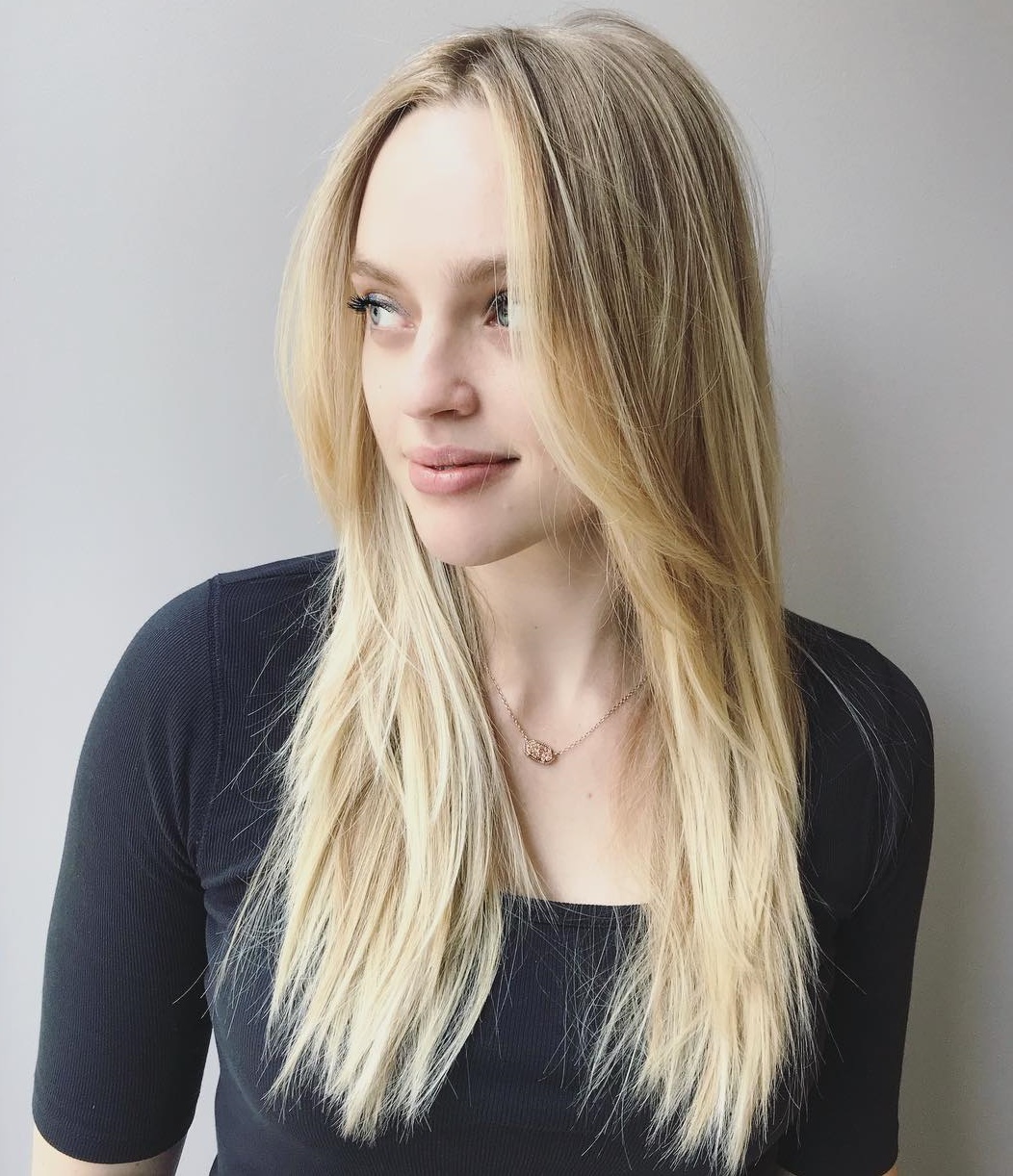 Long Razored Blonde Shag