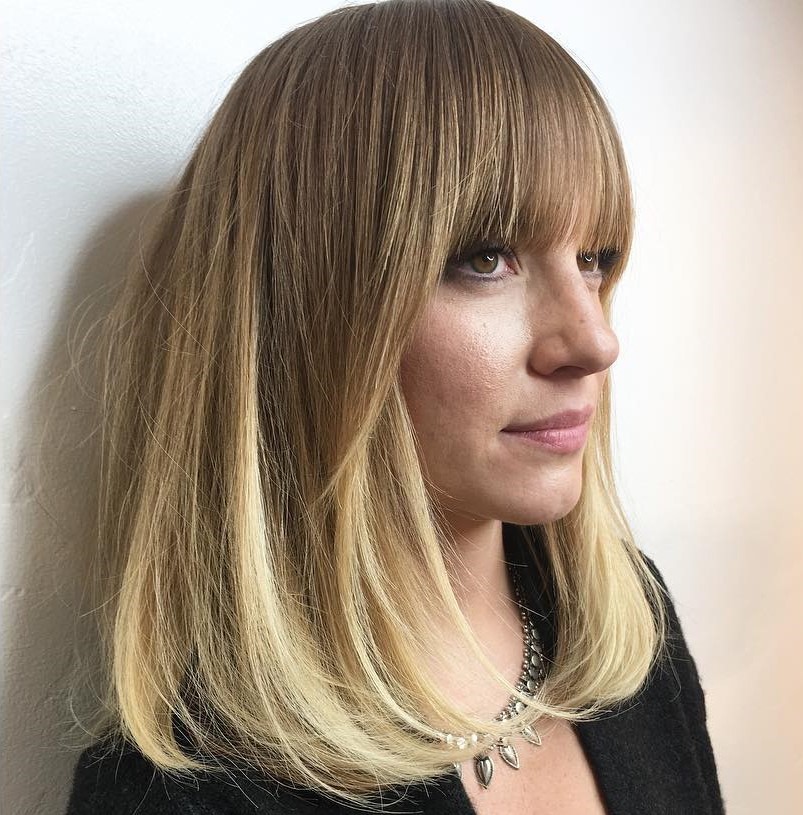 Lob with Full Bangs
