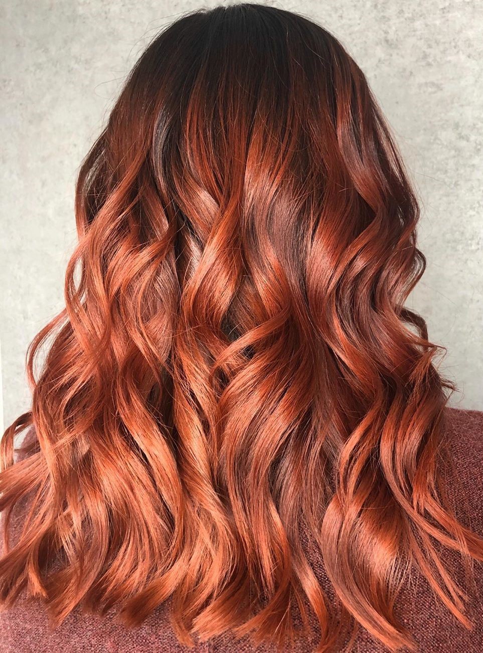 Caramel Red Balayage Hair