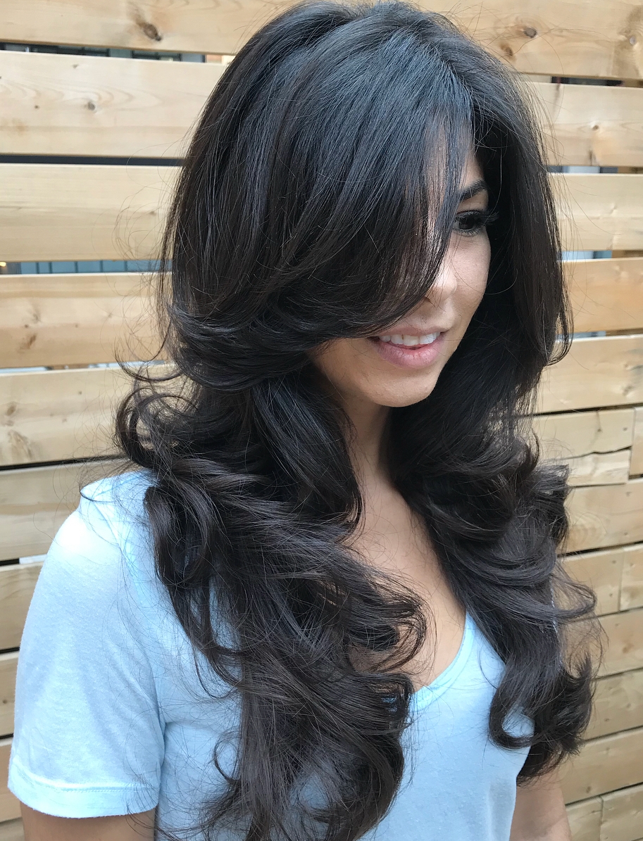 Long Curly Hairstyle with Layers