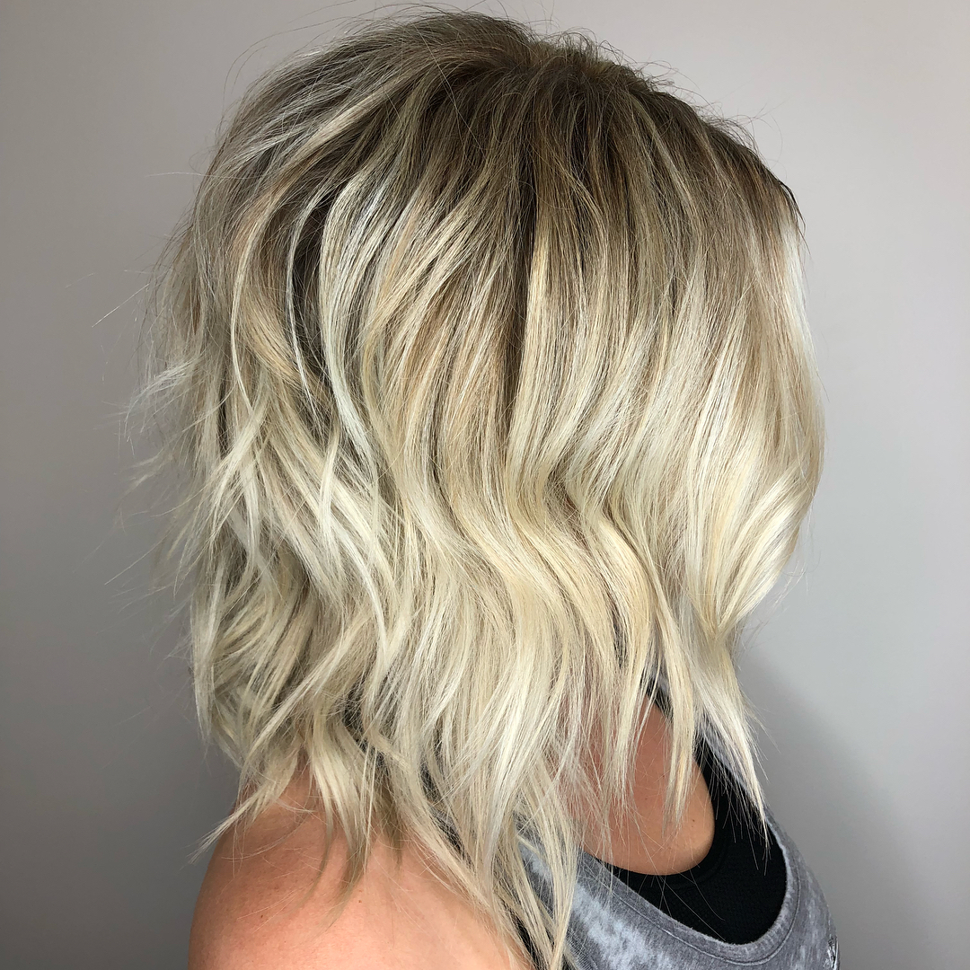 Blonde Shaggy Layered Cut