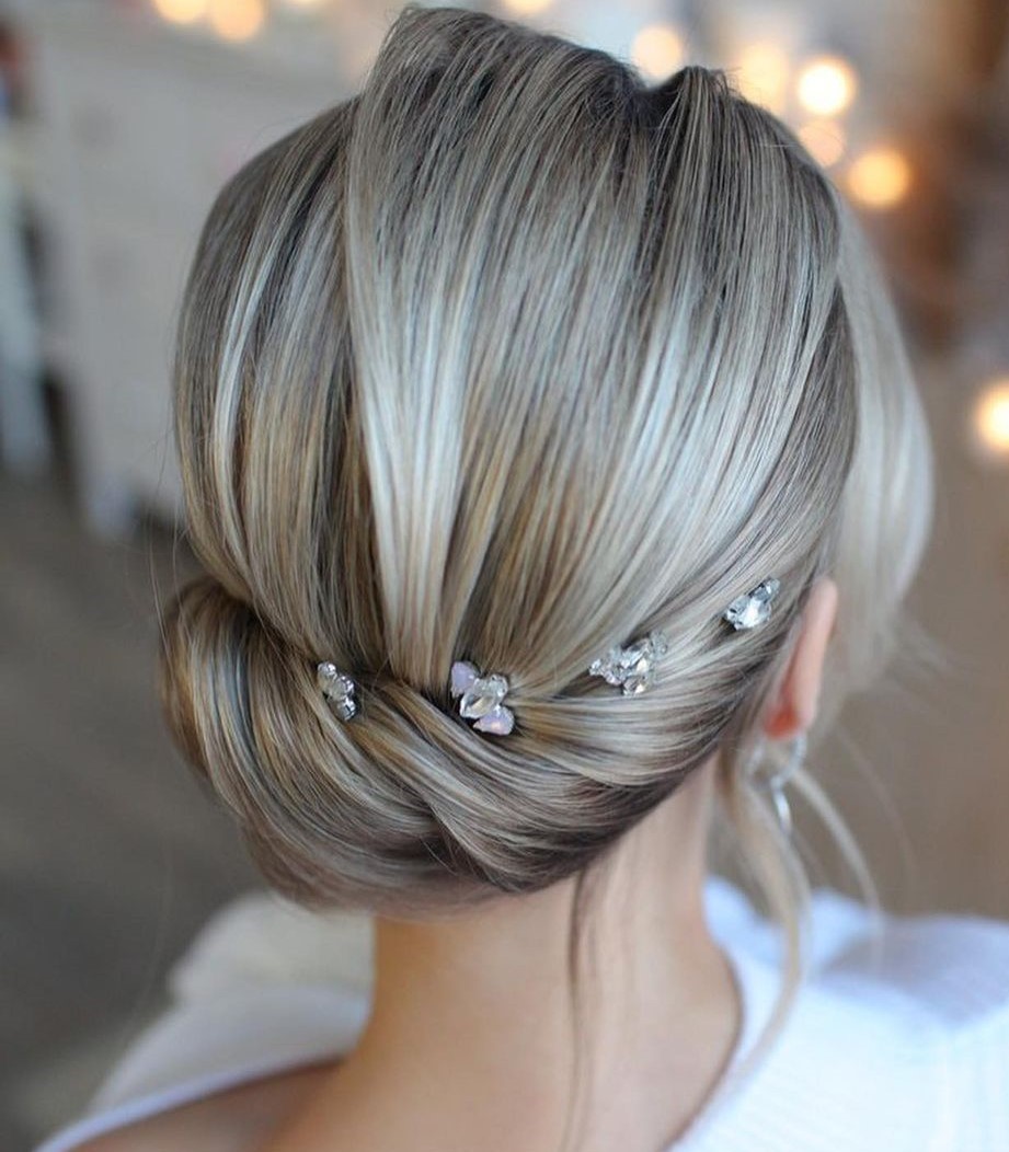 Romantic Low Updo for Wedding