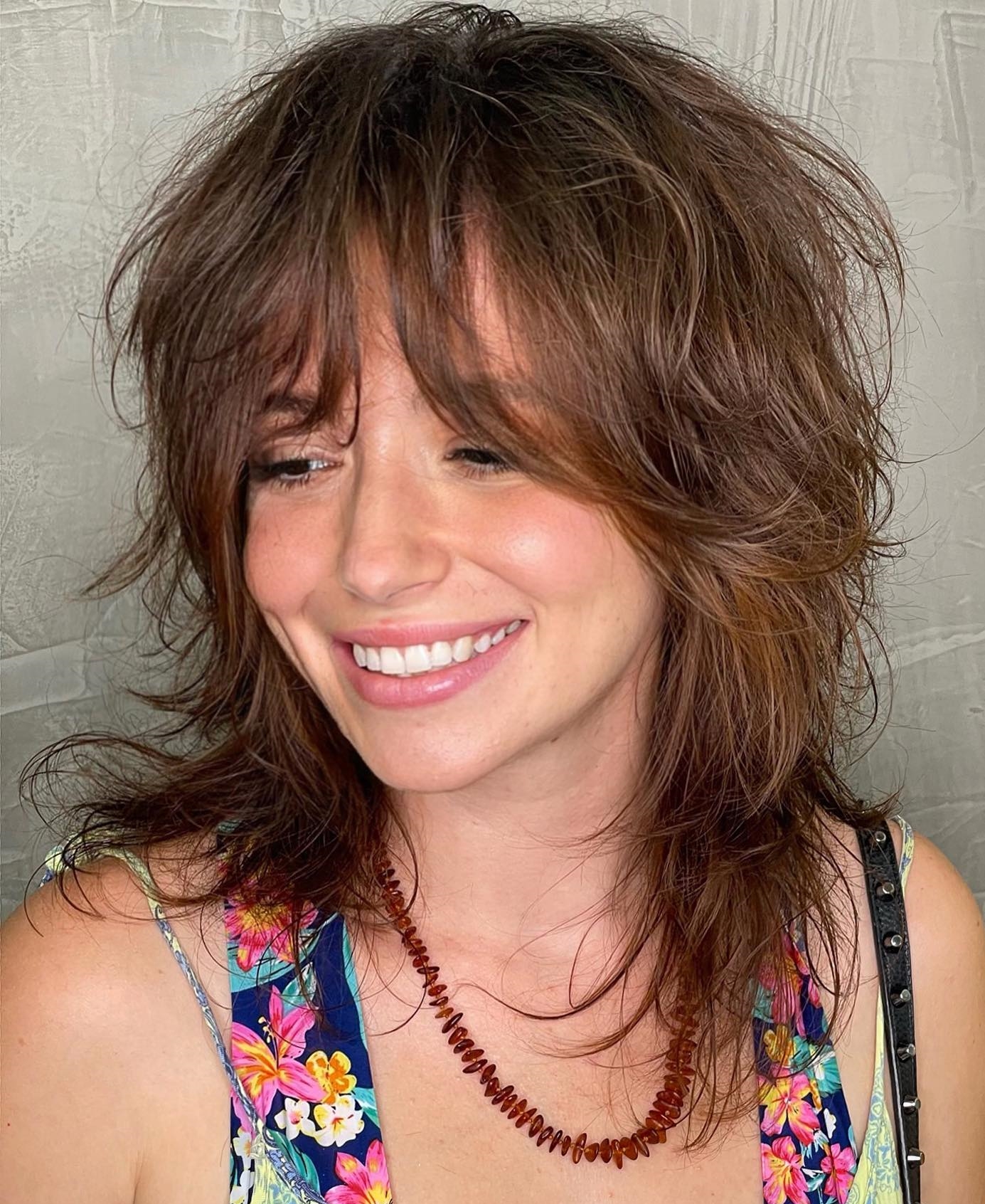 Wispy Airy Shag with Bangs