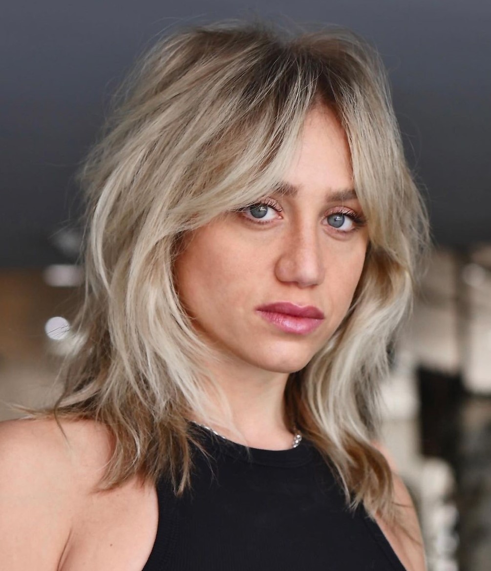 Wispy Airy Shag with Bangs
