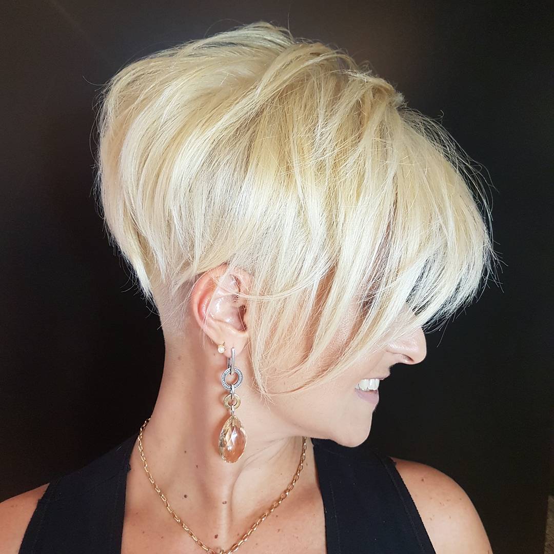 Blonde Pixie with Nape Undercut