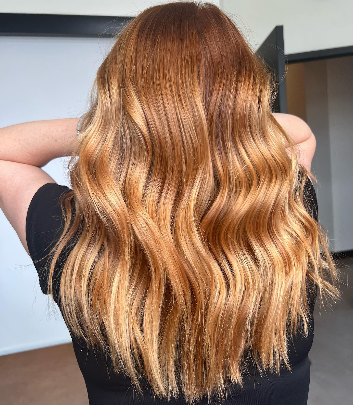 Hand-Painted Ginger Strawberry Hair