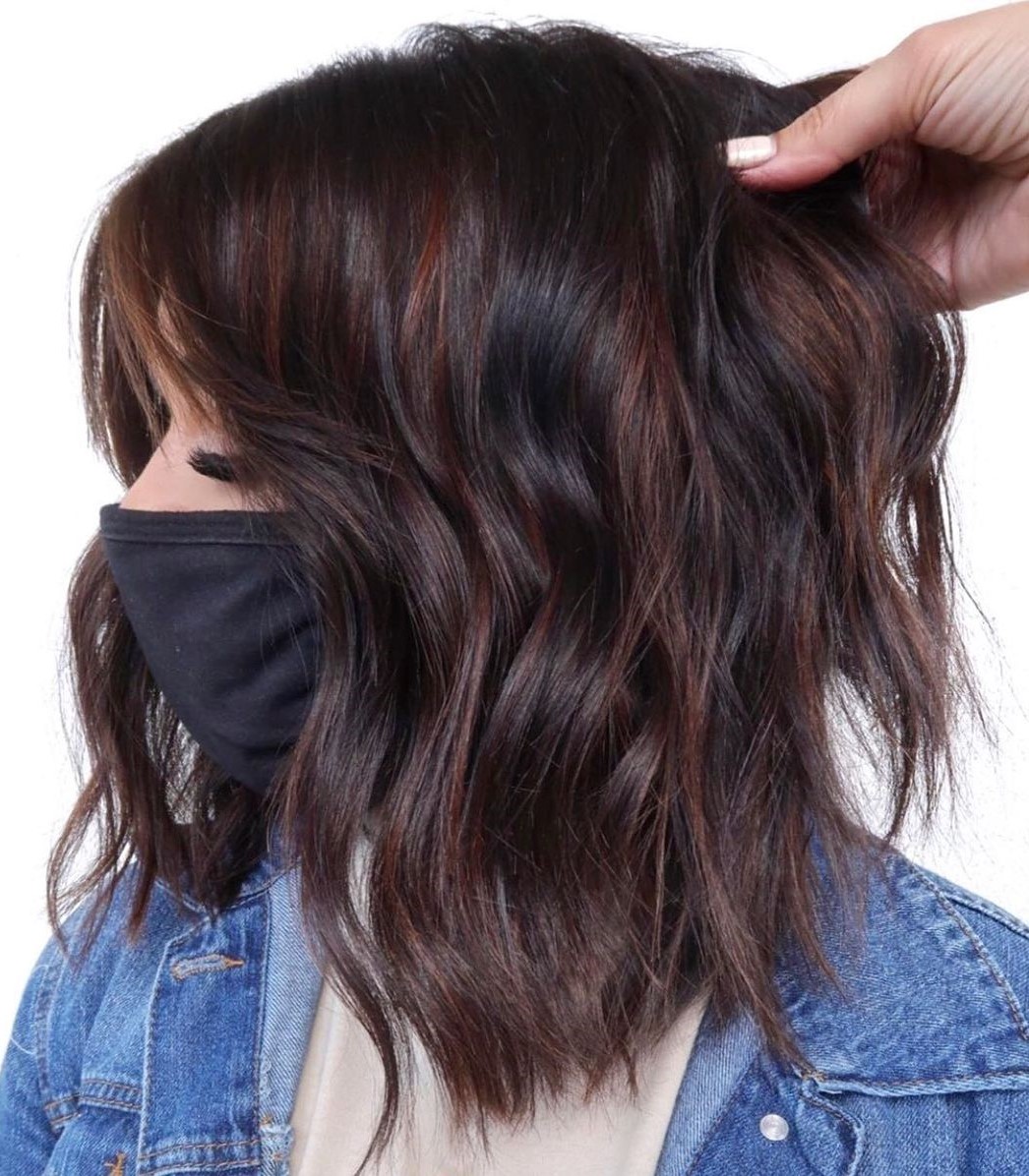 Dark Medium Thick Hair with Balayage