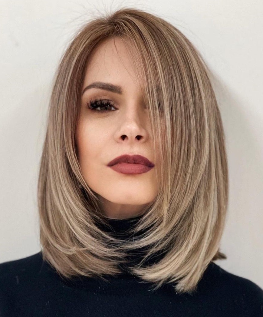 Medium Length Layered Cut for Straight Hair