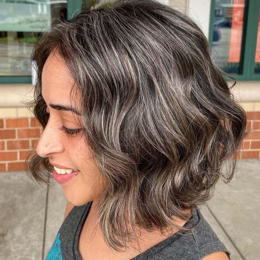 Natural Gray Highlights for Brunette Hair