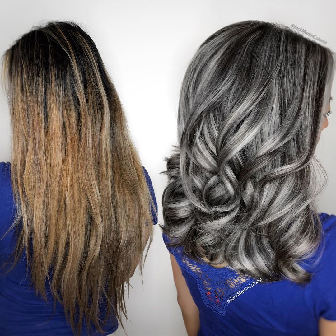 How to Cover Gray Hair with Highlights and Lowlights