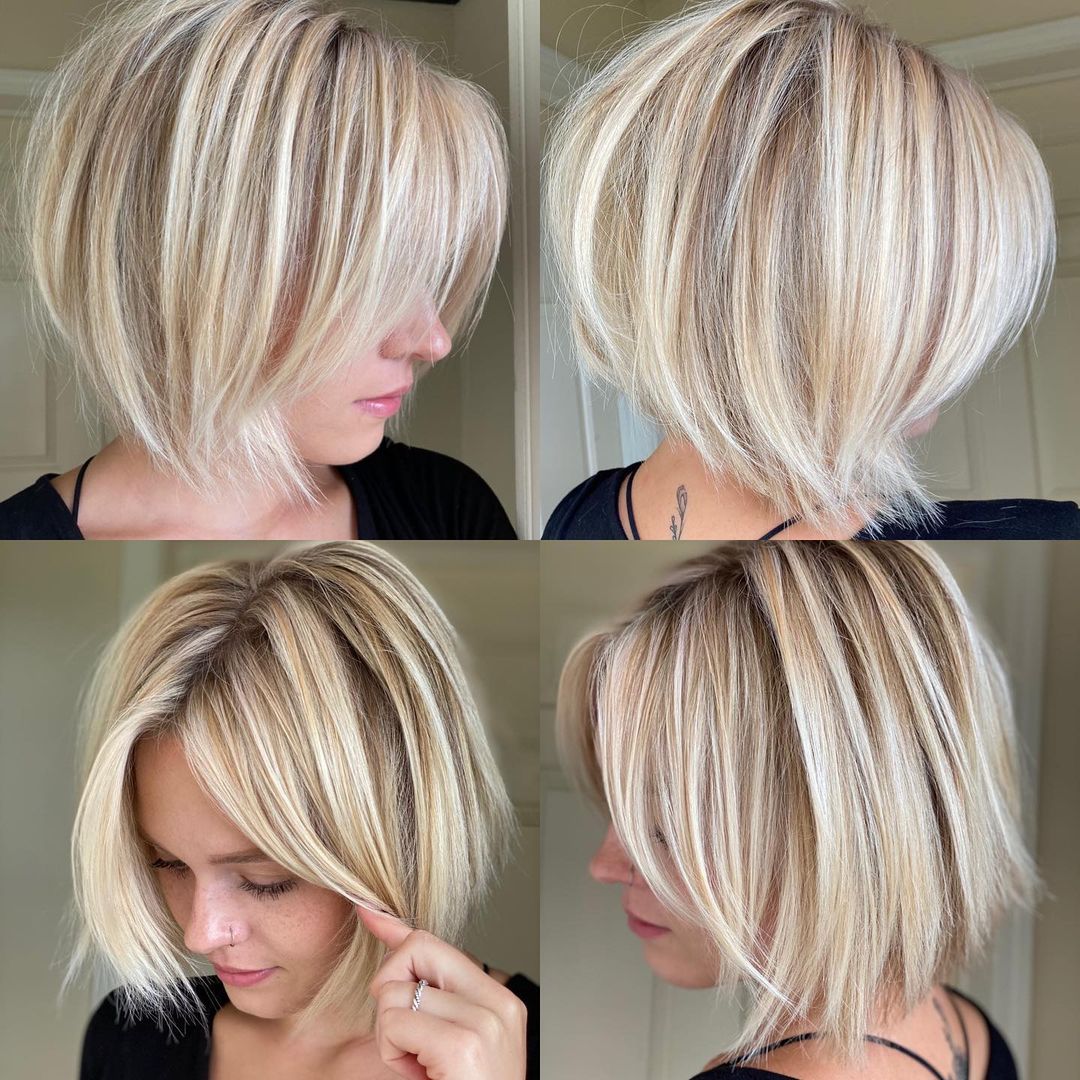 Inverted Shaggy Short Bob Haircut