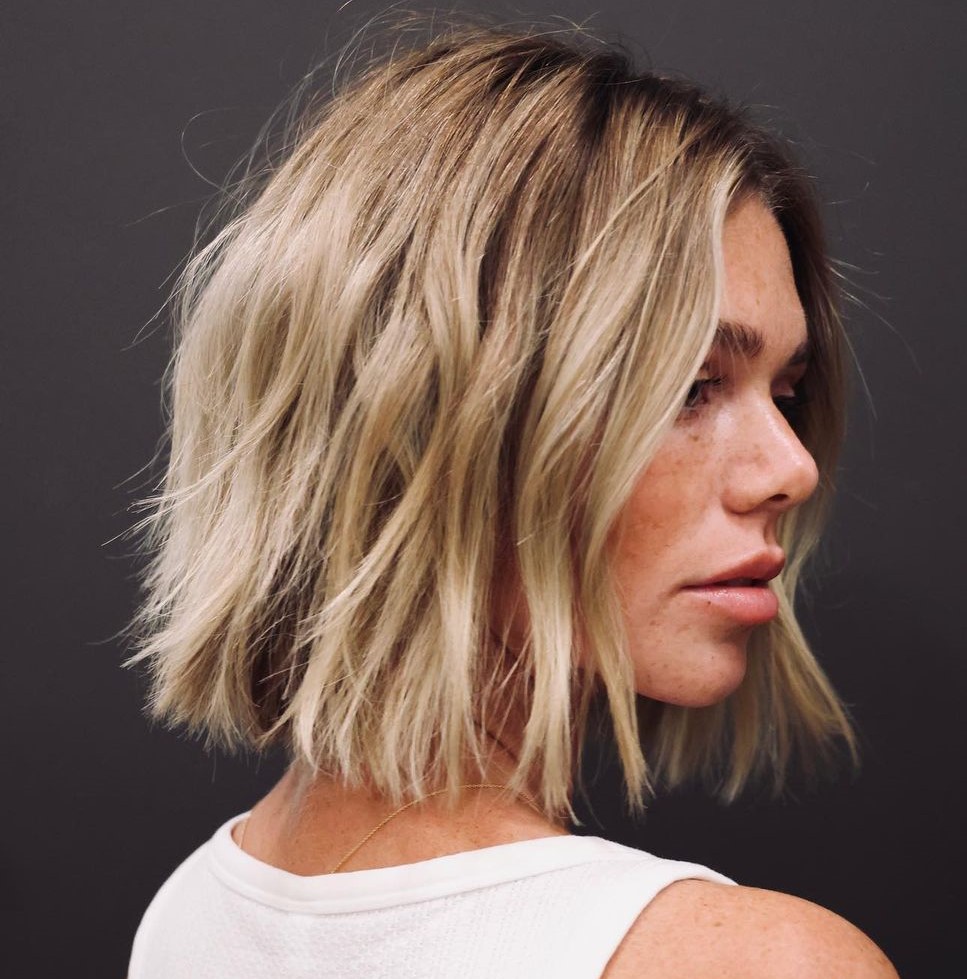 Medium Layered Bob Haircut 2023
