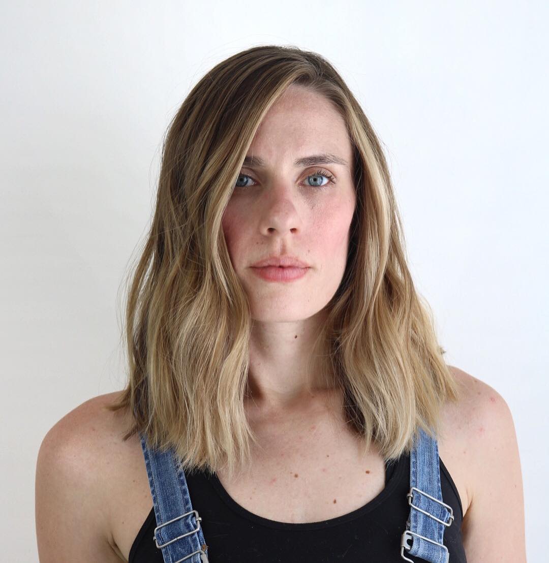 Thick Chopped Hair on a Long Face