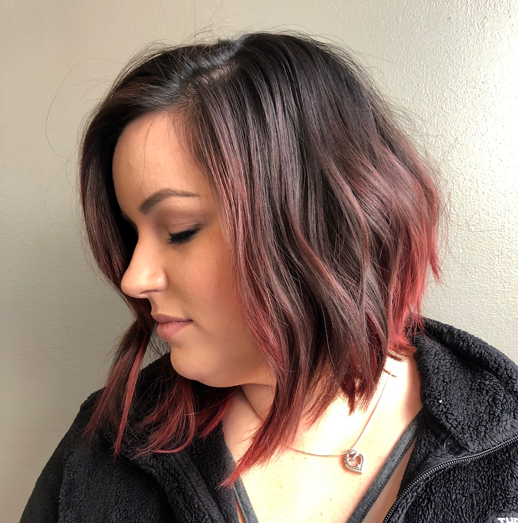 Medium Shaggy Cut with Subtle Waves