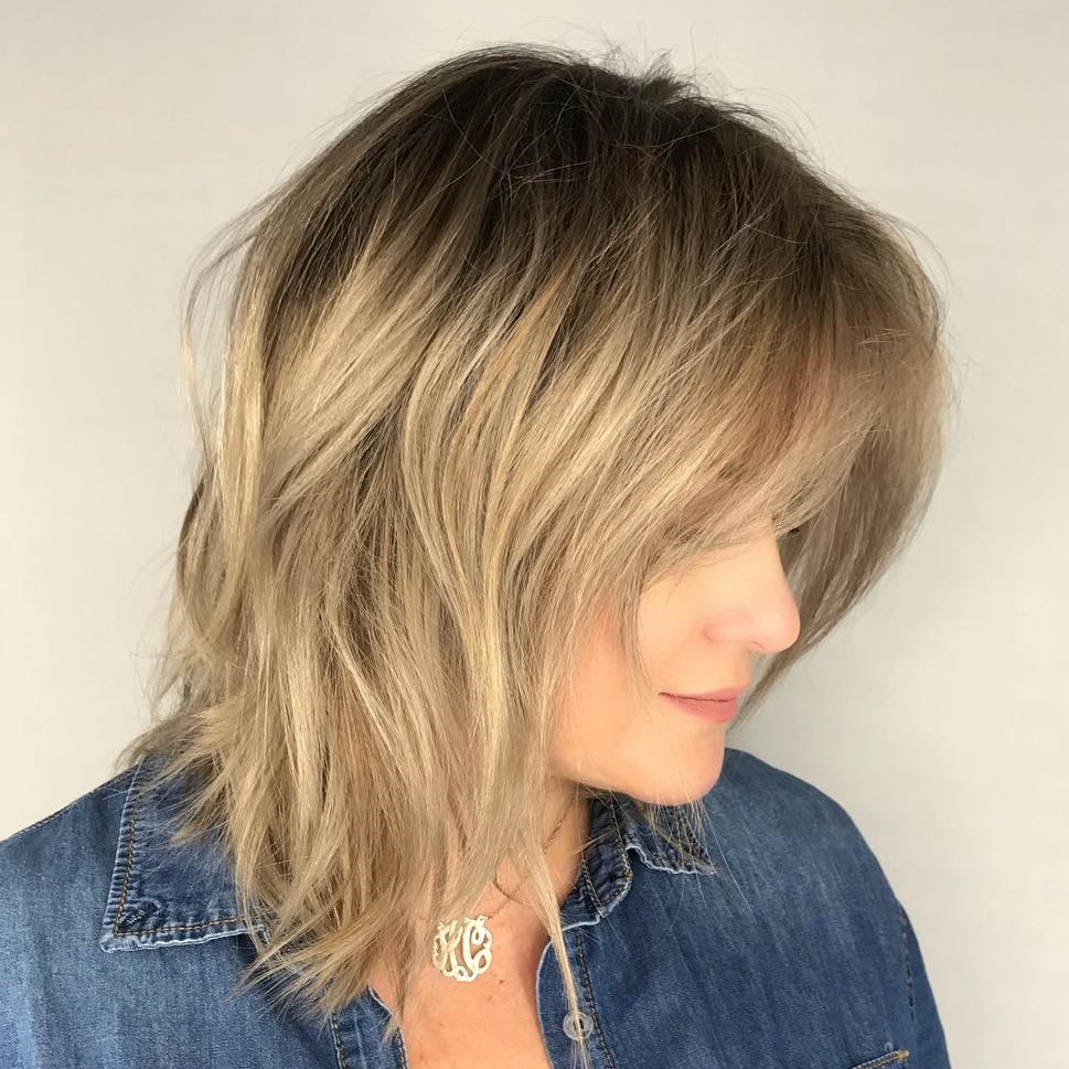Blonde Shag with Shadow Roots