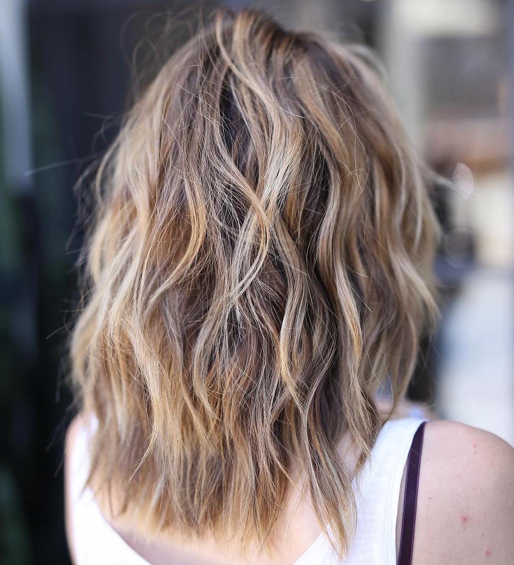 Long Wavy Choppy Bob