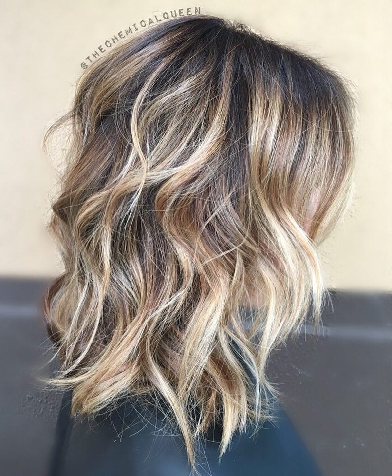 Cute Wavy Lob Shag
