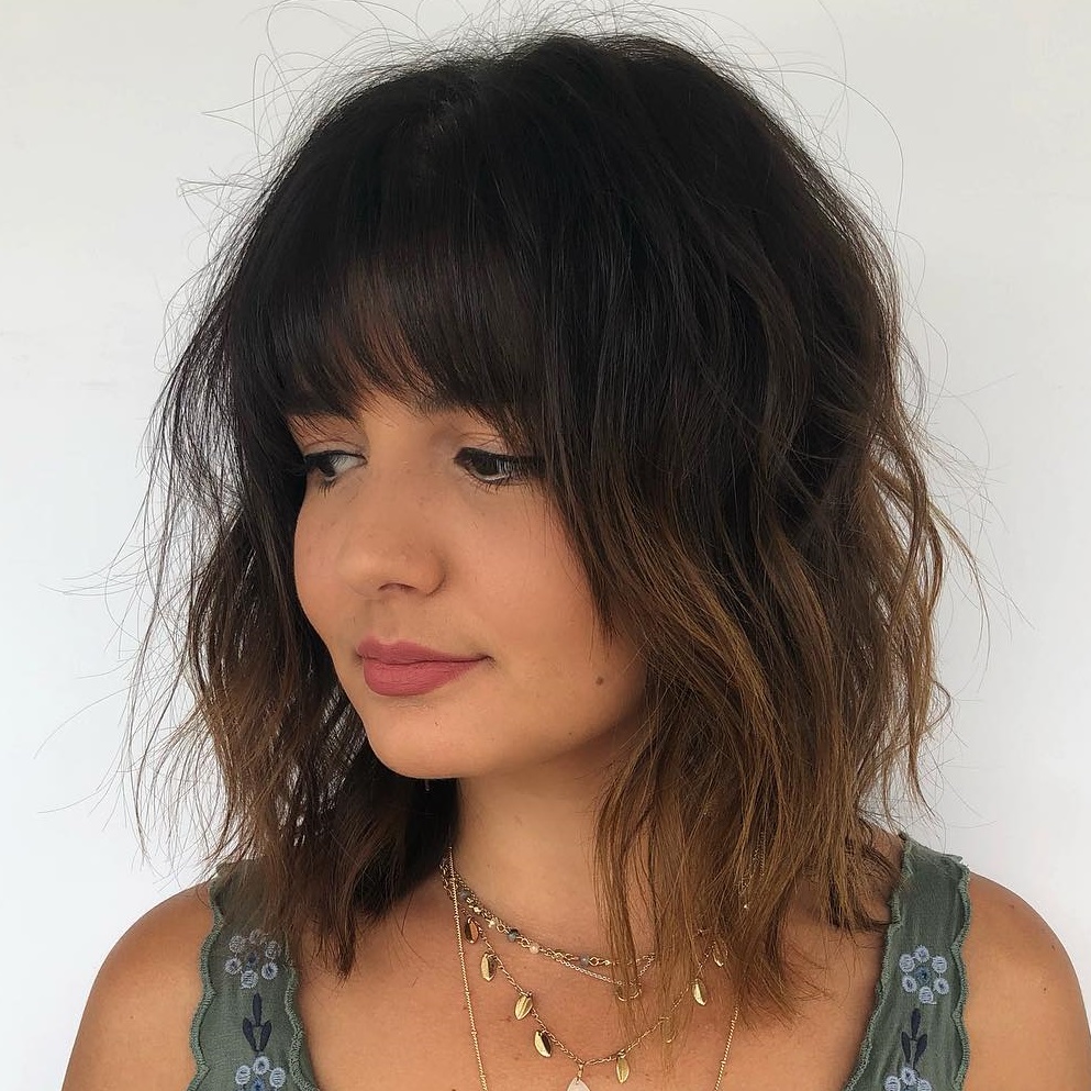 Bohemian Bob Shag with Bangs