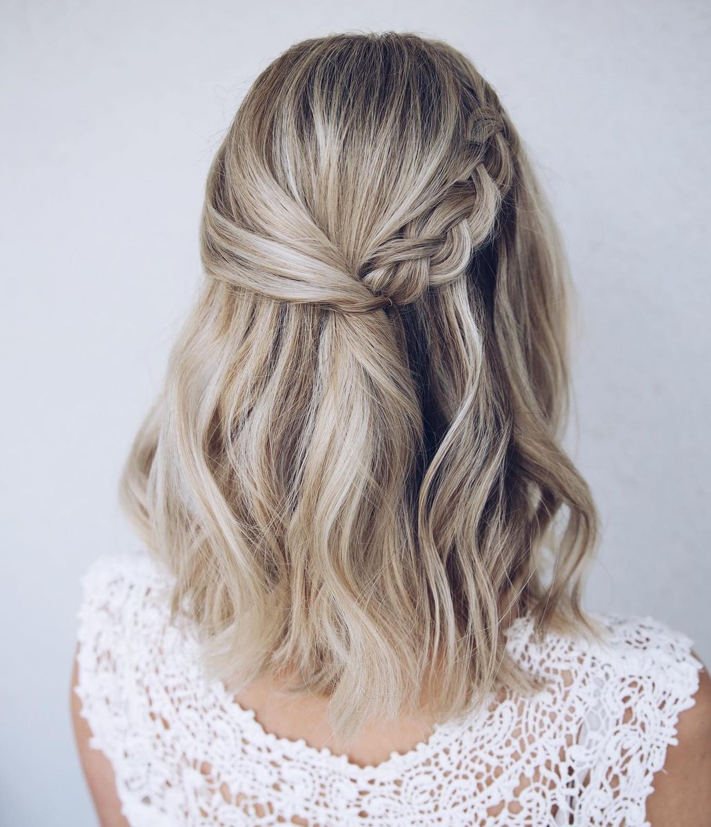 Braided Half Up Hairstyle for Wedding