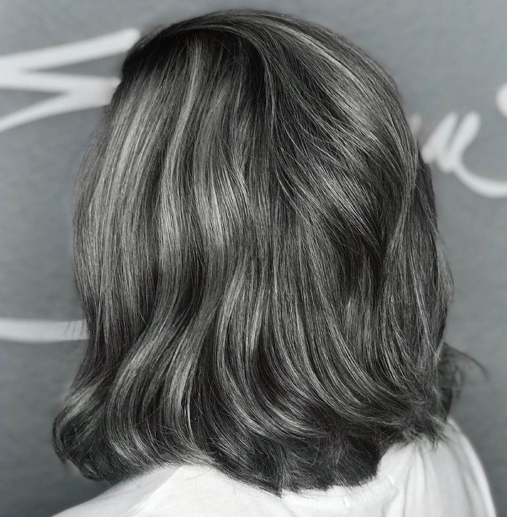 Medium-length Salt-and Pepper Hair