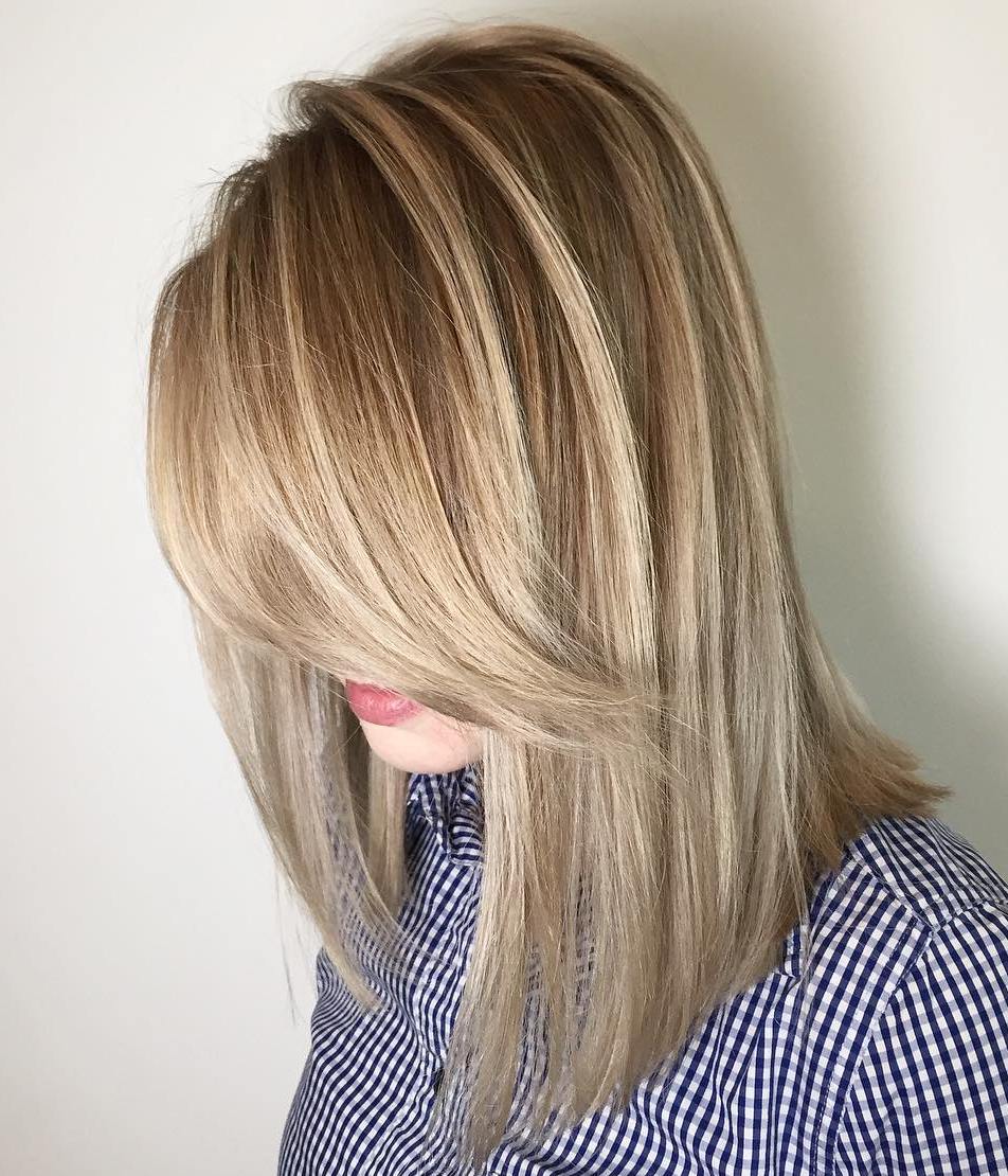 Long Blonde Bob with Highlights