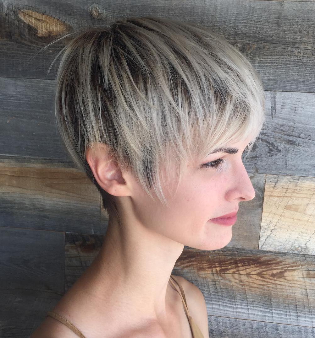 Layered Short Pixie for Fine Hair