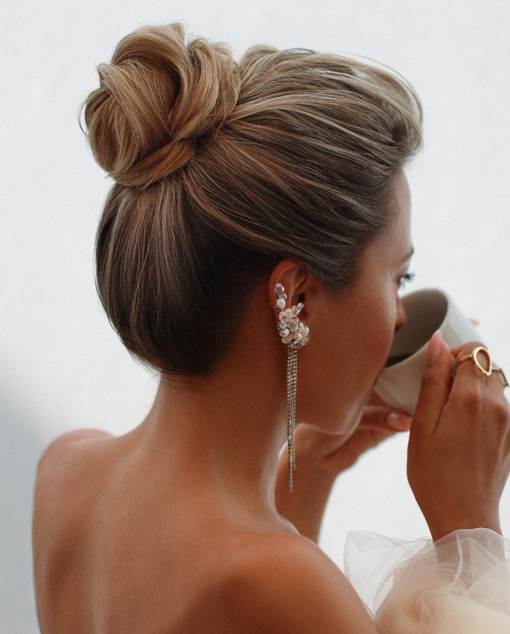 Formal Bun Updo for Wedding