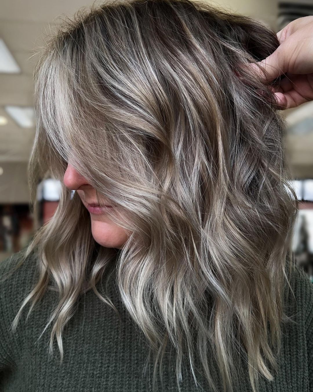 Transition to Gray with Warm and Cool Balayage