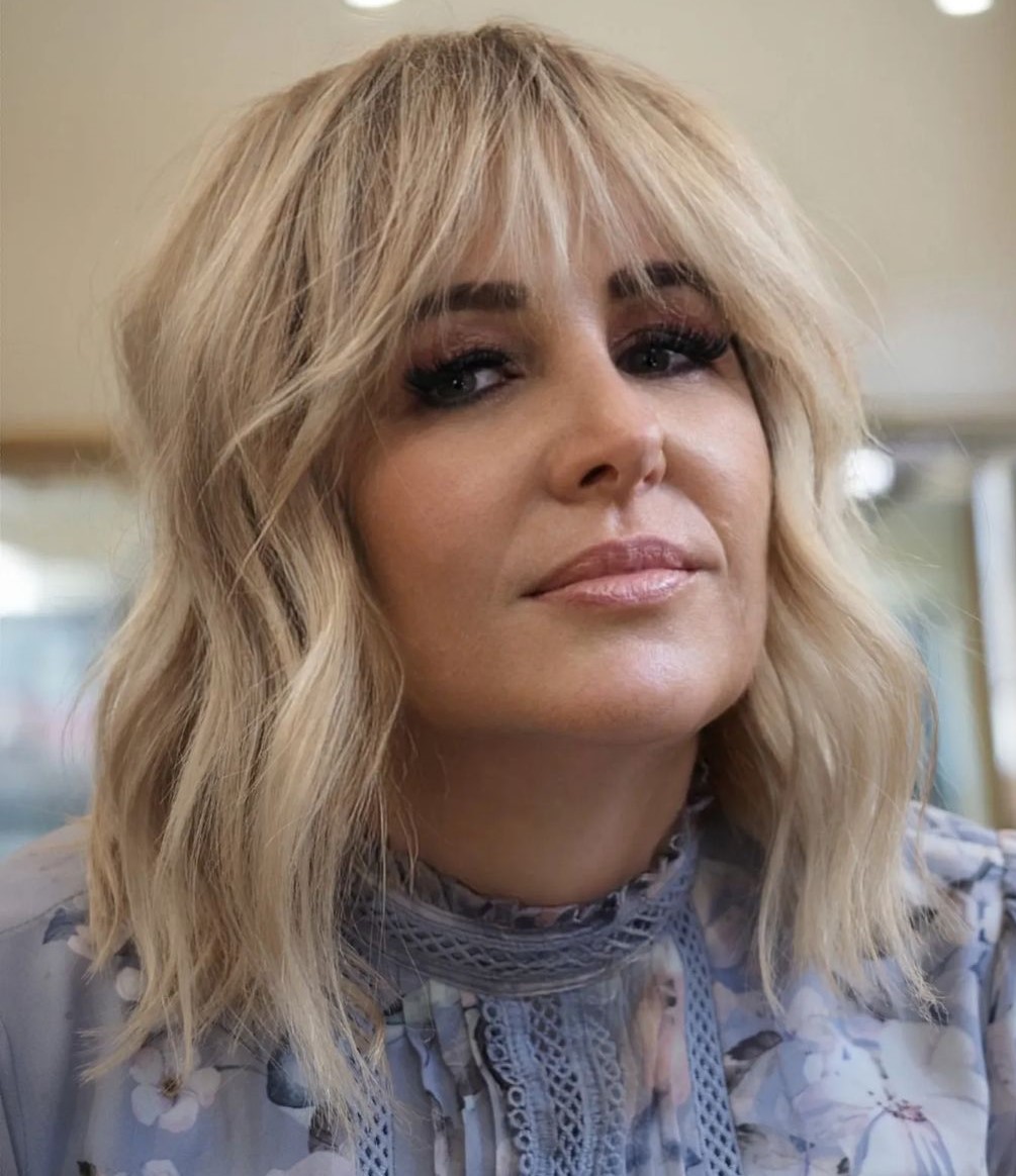 Choppy Blonde Long Bob