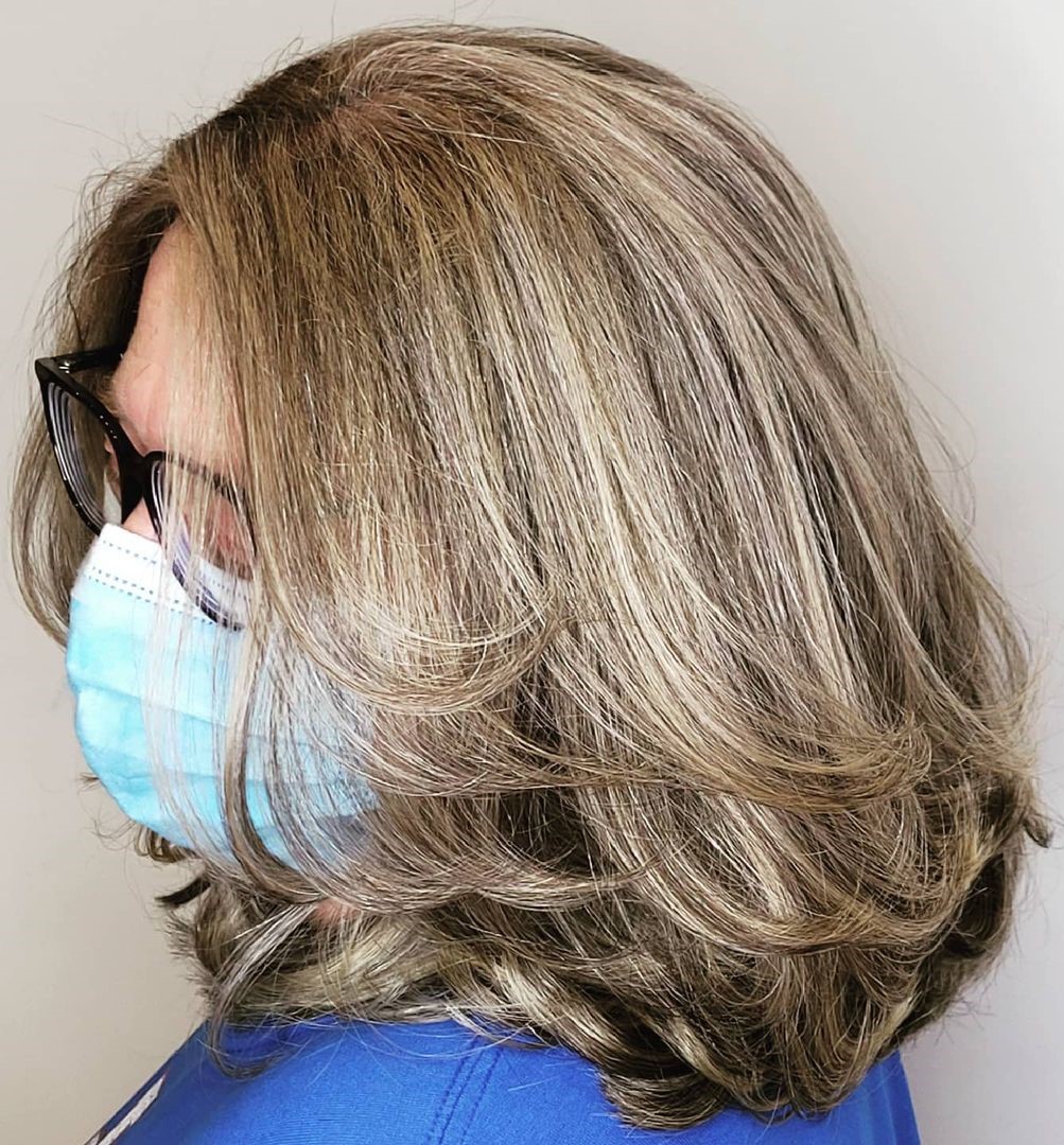 Medium Layered Hairstyle Over 50