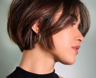 Short Blunt Bob with Bangs and Layers
