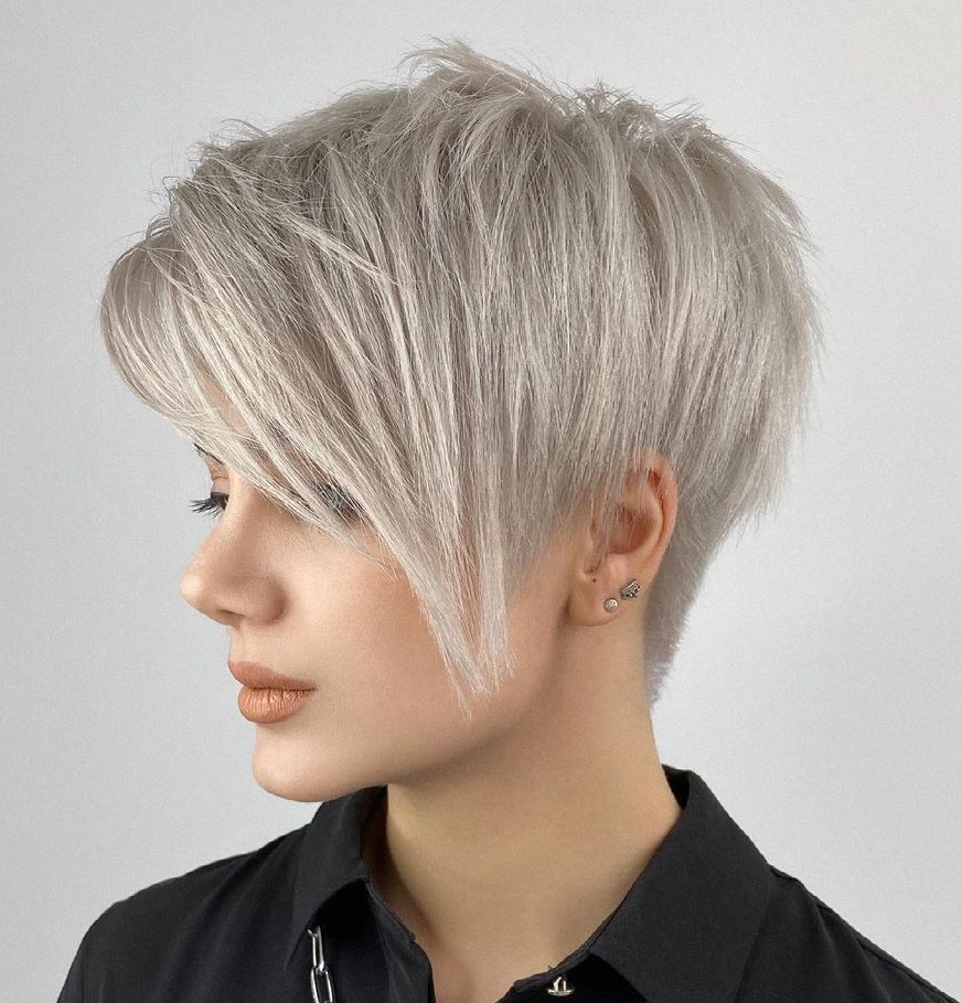 Short Pixie with Long Bangs