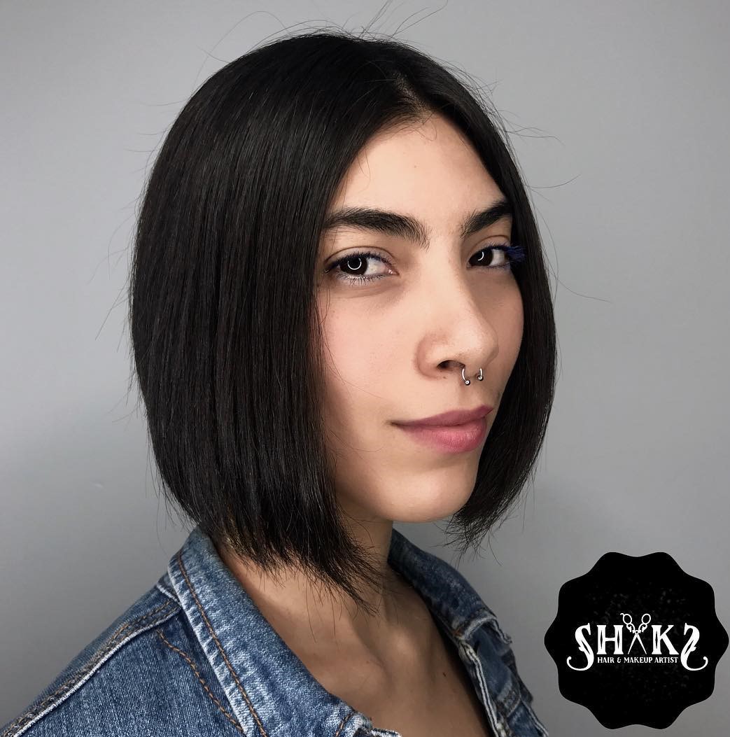 Textured Bob with a Middle Part