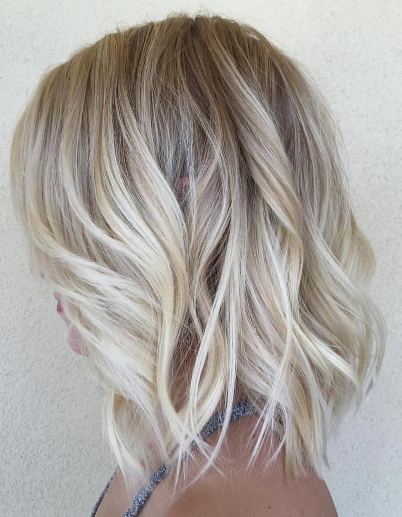 Blonde Wavy Lob