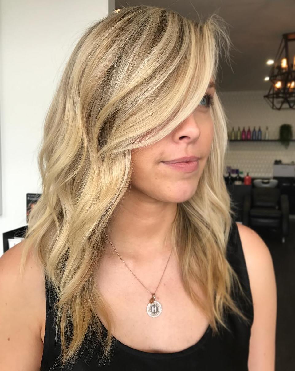Long Wavy Cut for Thick Hair and a Long Face