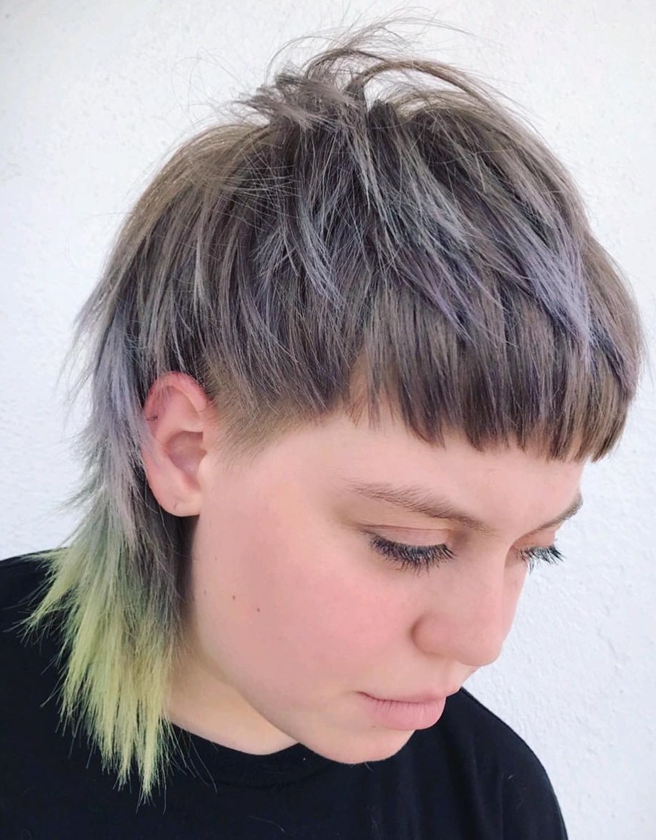 Choppy Bowl Cut with Pastel Highlights