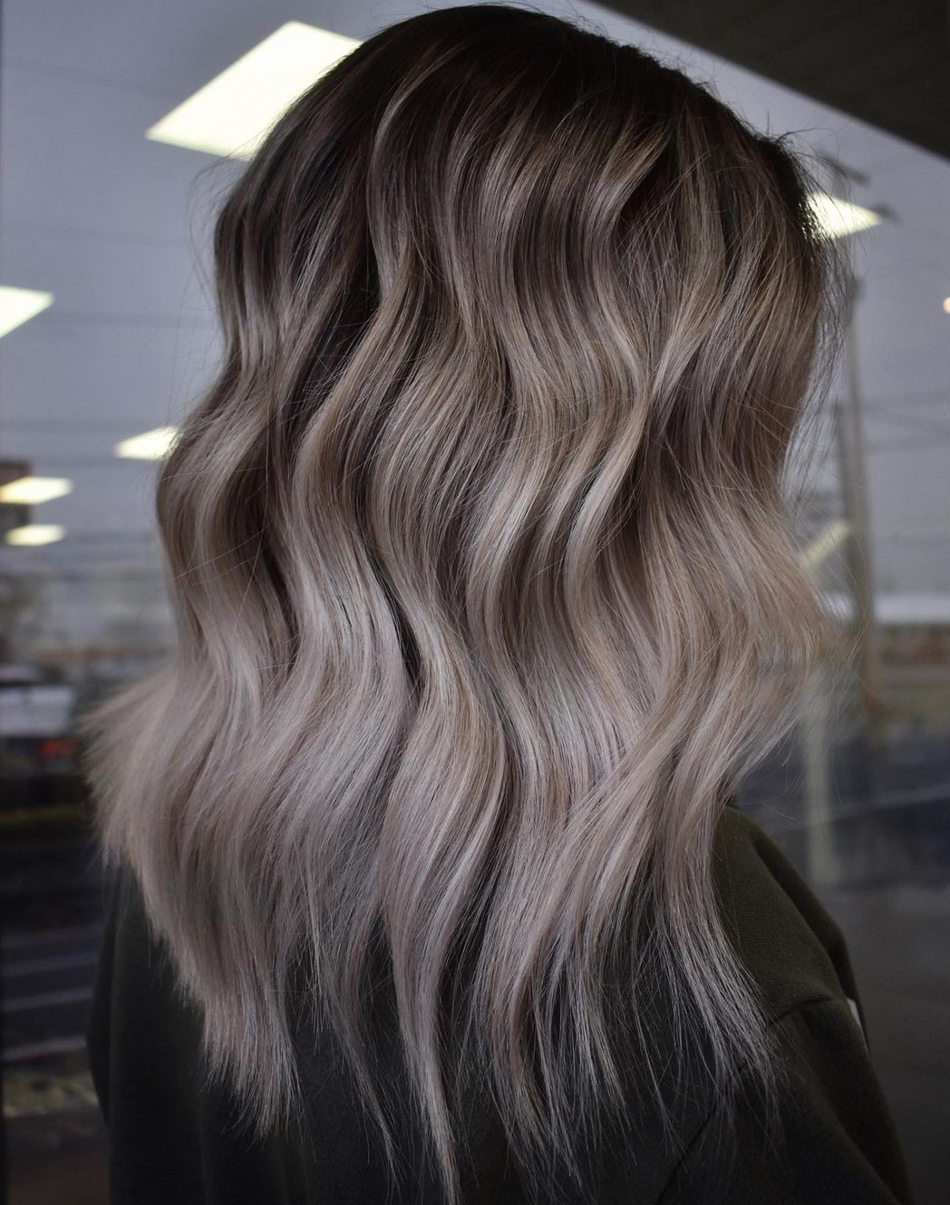 Mushroom Brown Hair with Ashy Highlights